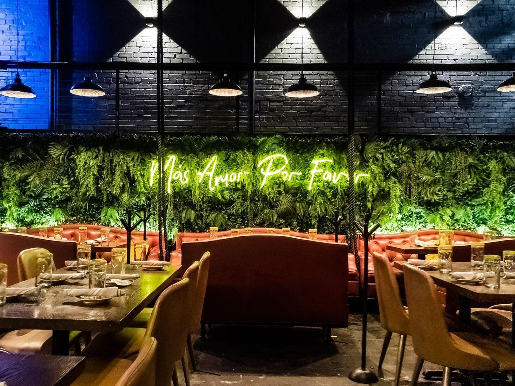 Framed night market photo